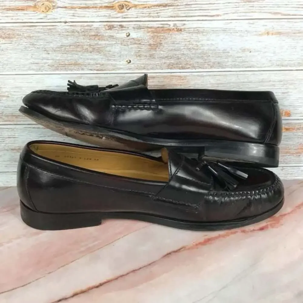 Cole Haan Pinch Tassel Loafers Mahogany Leather size 9